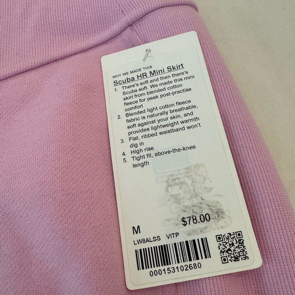 NWT! Lululemon Scuba High Rise Mini Skirt, sz M - Picture 5 of 6